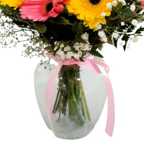 Vaso com 6 G�rberas 