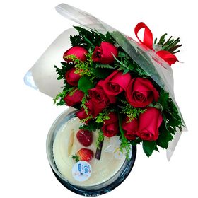 Buqu� Feliz Anivers�rio com bolo