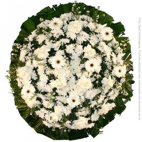 Coroa de flores Brancas P
