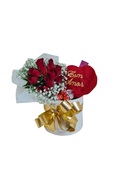 Box com amor rosas vermelhas