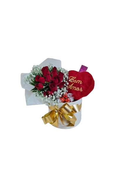 Box com amor rosas vermelhas