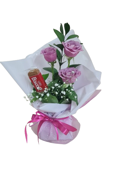 Arranjo de rosas Lil�s