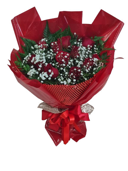 Buqu� Elegante com 12 rosas vermelhas