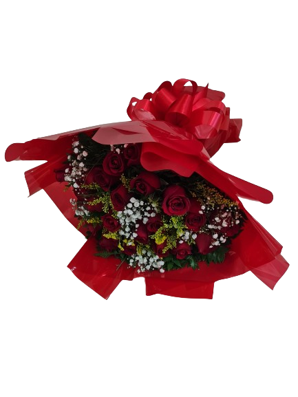Buqu� Elegante com 24 rosas vermelhas