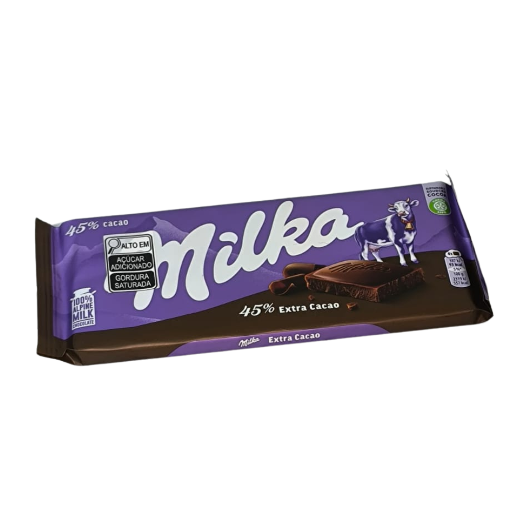 Chocolate Alpino Milka 45 extra cacau
