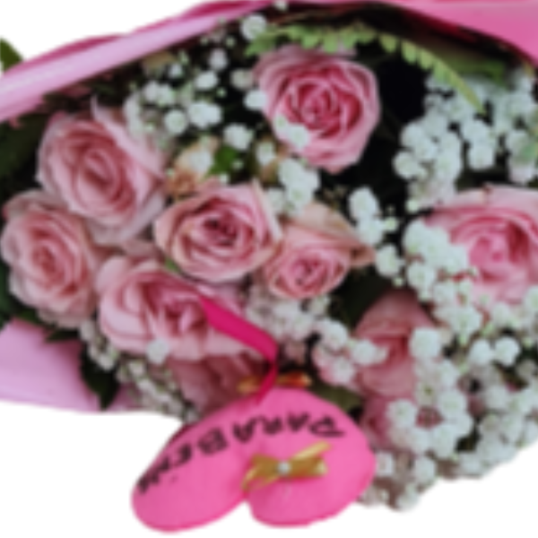 Buqu� de rosas rosadas Cora��o