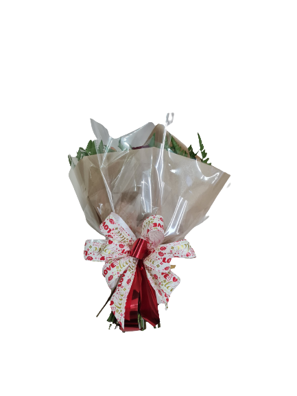 Ramalhete de rosas e alstroemerias
