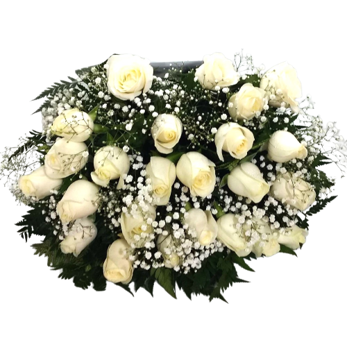 Buqu� de 20 rosas brancas 