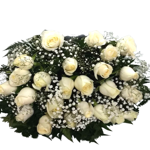 Buqu� de 20 rosas brancas 