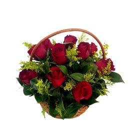 Cesta de rosas Nina